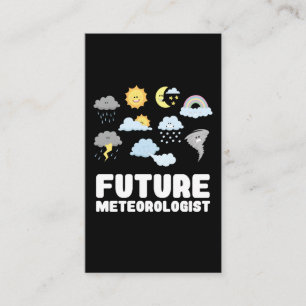 Cartão De Visita Futuro Meteorologista Crianças Vigias Meteorológ