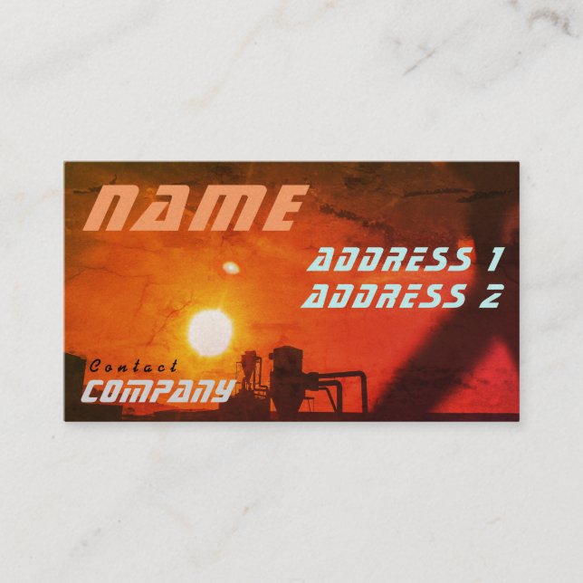 Cartão De Visita Futuro Setor Laranja (Frente)