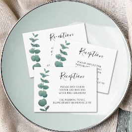 Cartão De Visita Gabinete de Casamento Eucalyptus com Aquarela Orça