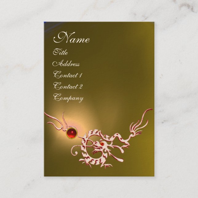 Cartão De Visita GABINETE MARÍTIMO 2 TOPAZ MONOGRAMA amarelo vermel (Frente)