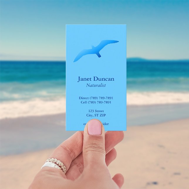 Cartão De Visita Gaivota (Modern Minimalist Bird Business Cards)