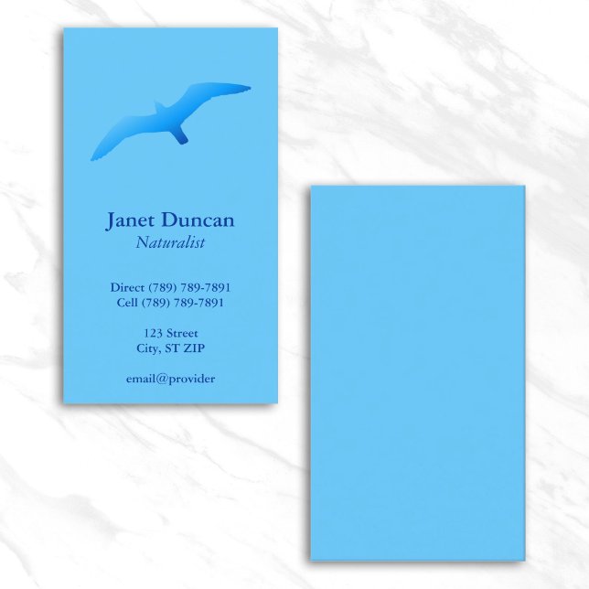 Cartão De Visita Gaivota Voadora Céu Azul (Flying Gull Business Card)