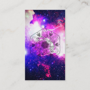 Cartão De Visita Galáxia tribal celta da nebulosa asteca de Boho d