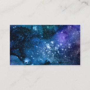 Cartão De Visita Galáxias Amantes Starry Space Blue Sky White Spar