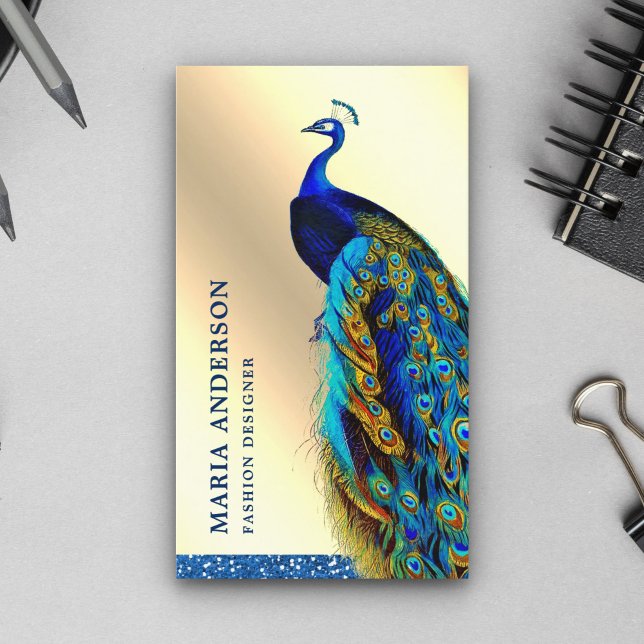 Cartão De Visita Galinha-branca-azul-índia-azul-pavão-azul-índia (Criador carregado)