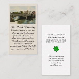 Cartão De Visita Galway Heart Condolences Red Sienna Blue