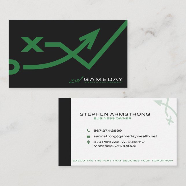 Cartão De Visita Gameday Business Card (Frente/Verso)