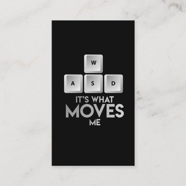 Cartão De Visita Gamer do nerd do t-shirt do jogo do PC das chaves (Frente)