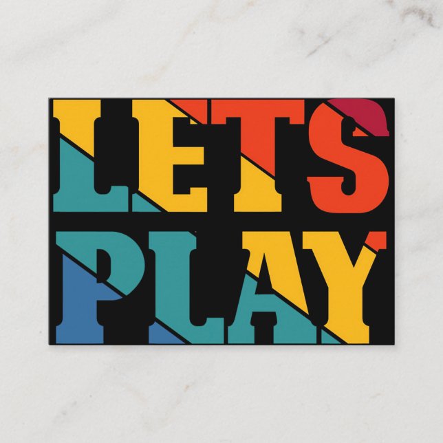 Cartão De Visita Gamer Gift | Vamos Jogar Jogador Engraçado (Frente)