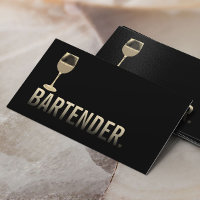 Garçom Moderno do Bar de Vinho Dourado Minimalista
