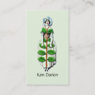 Cartão De Visita Garçonete Whimsical De Flores