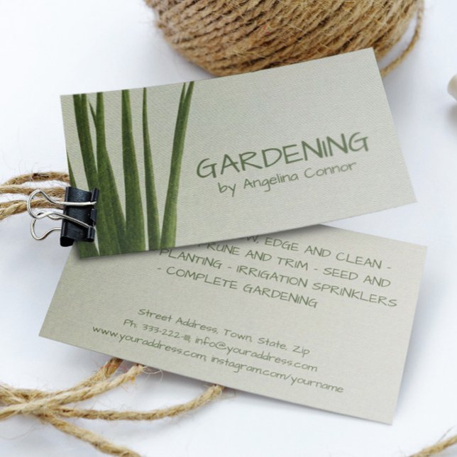 Cartão De Visita Gardening Lawn Care Landscape Architect Design (Perfect for business)