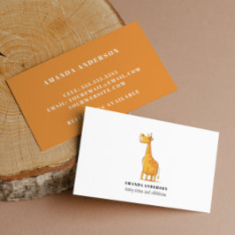 Cartão De Visita Garota Adorável Bonita Cuidados infantis