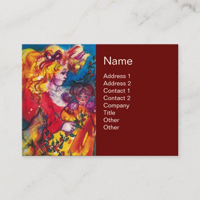 Cartão De Visita GAROTA, GATO E BONITO DOLO Amarelo (Frente)