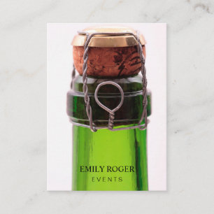 Cartão De Visita Garrafa de Champagne
