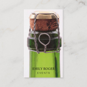 Cartão De Visita Garrafa de Champanhe