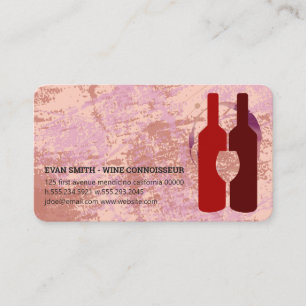 Cartão De Visita Garrafa de Vinho   Fundo Texturizado   Vinícola