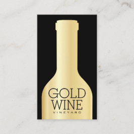 Cartão De Visita Garrafa de vinho | OURO