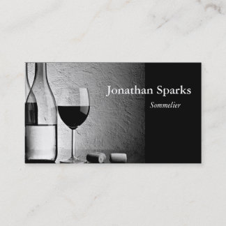 Cartão De Visita Garrafa de vinho Sommelier