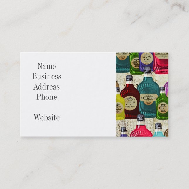 Cartão De Visita Garrafa do tónico do Apothecary dos doutores de (Frente)
