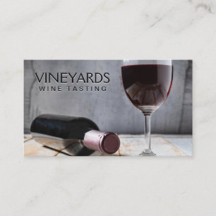 Cartão De Visita Garrafa e vinho tinto Provandos