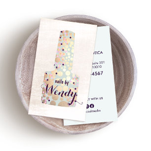 Cartão De Visita Garrafa Polonesa Manicurista