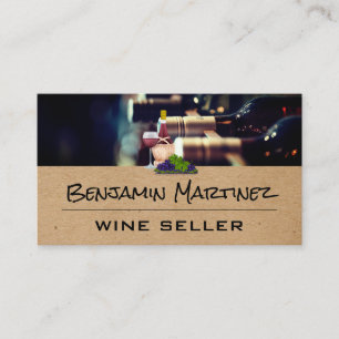 Cartão De Visita Garrafas de vinho  Bartender