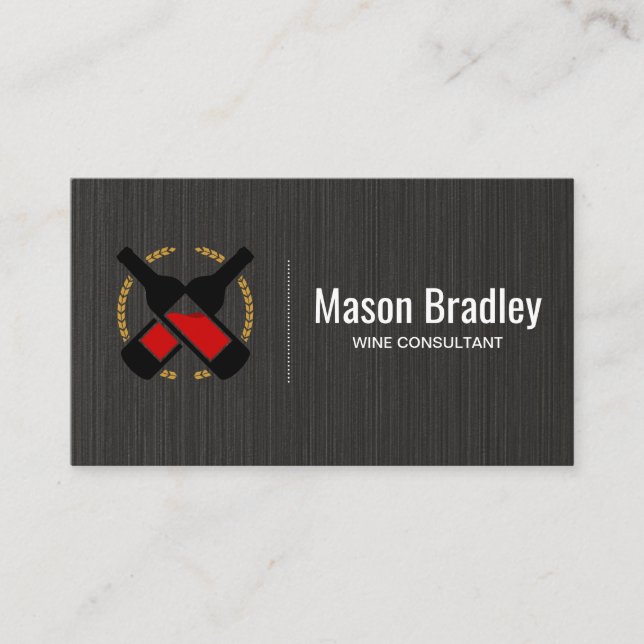 Cartão De Visita Garrafas de vinho | Máquinas (Frente)