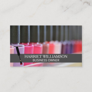 Cartão De Visita Garrafas Poloneses Coloridas  Manicurist