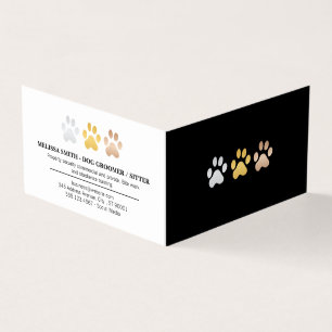 Cartão De Visita Garras de cães (prata, ouro, bronze)