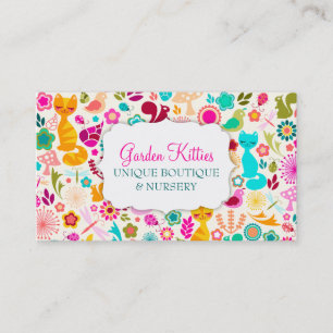 Cartão De Visita Gatinho do jardim