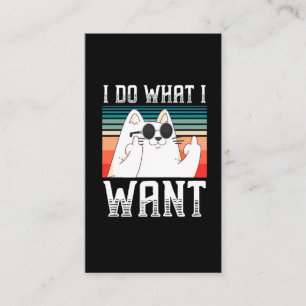 Cartão De Visita Gatinho Selfish do Gatinho do dedo médio das Pess