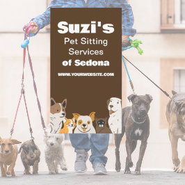 Cartão De Visita Gato de Cachorro Sentado com Pet