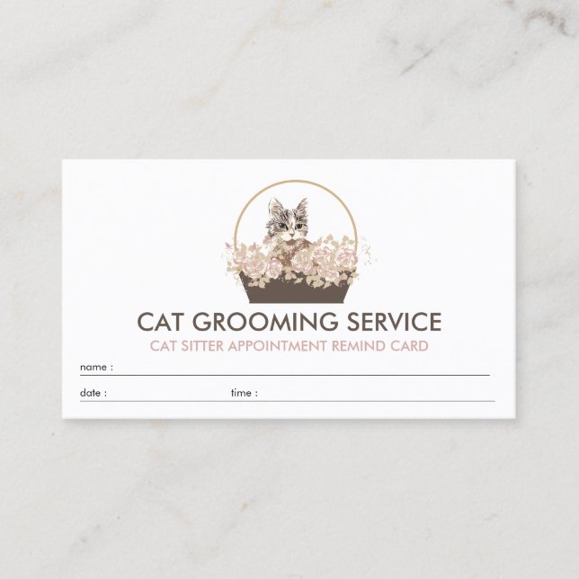 Cartão De Visita Gato de Consulta (Frente)