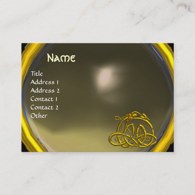 Cartão De Visita GATO DE DRAGÃO HÍPER, cinza brilhante (Frente)