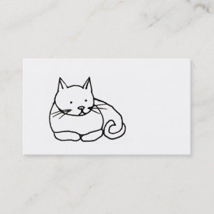 Cartão De Visita Gato - desenho de gatinho divertido arte símbolo l