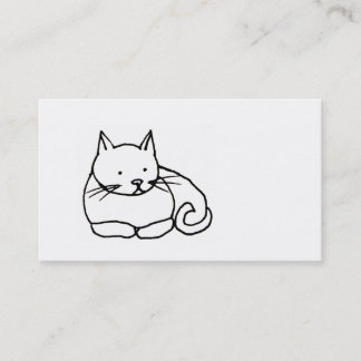 Cartão De Visita Gato - desenho de gatinho divertido arte símbolo l