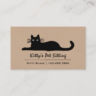Cartão De Visita Gato preto