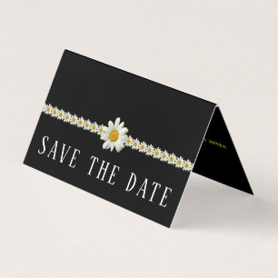 Cartão De Visita Gatsby Style Floral, Photo Save The Date Card