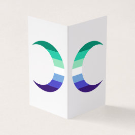 Cartão De Visita Gay MLM Pride Crescent Moons Greeting Card