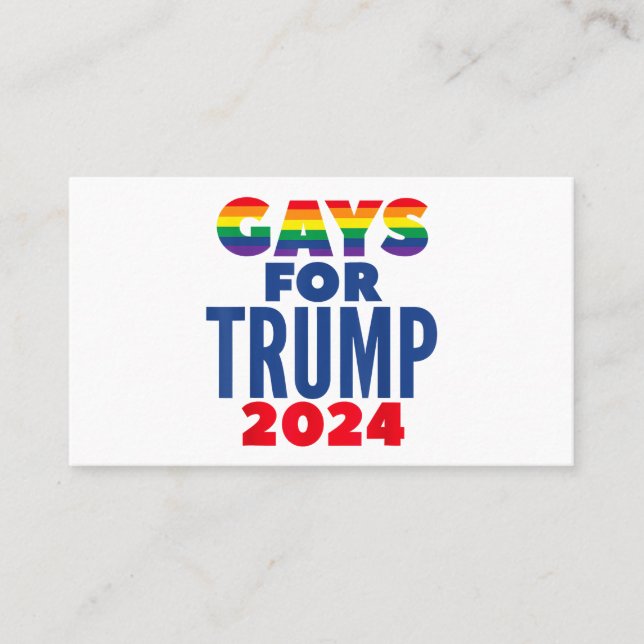 Cartão De Visita Gay Para A Eleição De Trump 2024 (Frente)