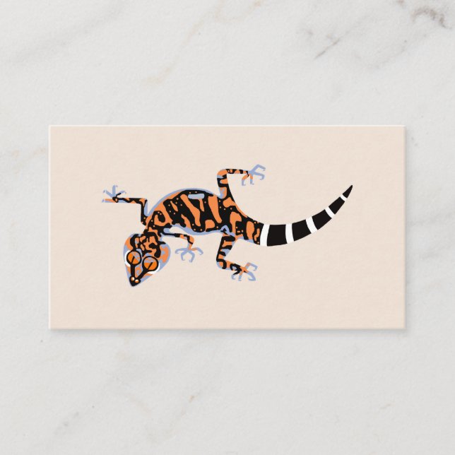 Cartão De Visita GECKO - réptil - lagarto - animal (Frente)