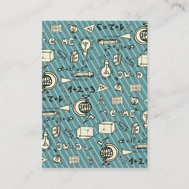 Cartão De Visita Geeky no azul (Frente)