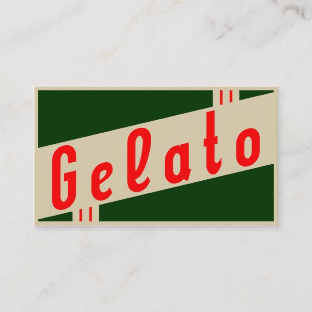Cartão De Visita gelato retro (Frente)