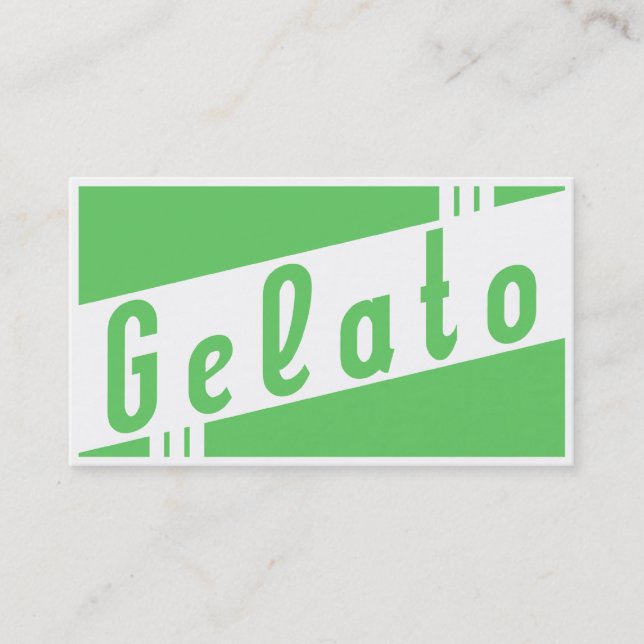 Cartão De Visita gelato retrô (Frente)
