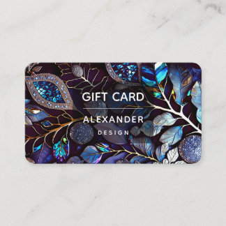 Cartão De Visita Gemstones Cristais Iridescentes, Azul, Lavanda