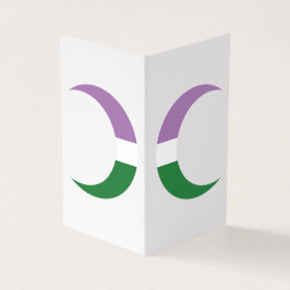 Cartão De Visita Genderqueer Pride Crescent Moons Greeting Card