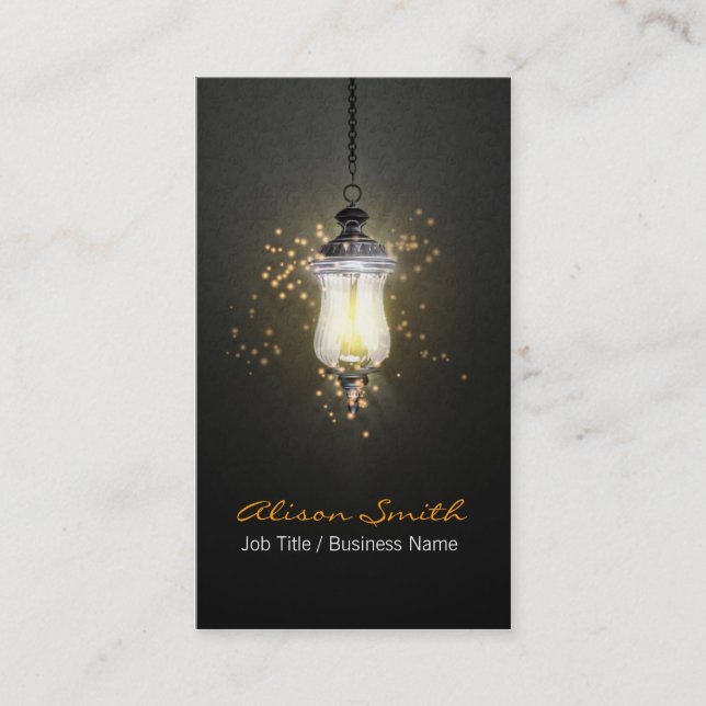 Cartão De Visita Generic lamp with fireflies business card (Frente)