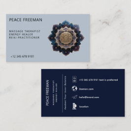Cartão De Visita Geometria da Semente Estelar | Design de Mandala
