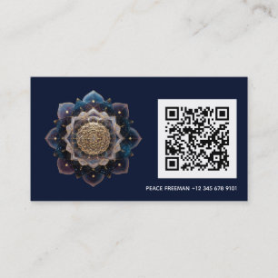 Cartão De Visita Geometria da Semente Estelar   Design de Mandala